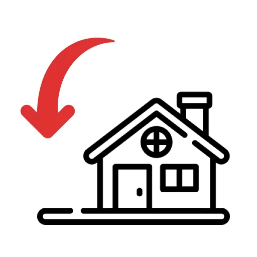 Left side of driveway