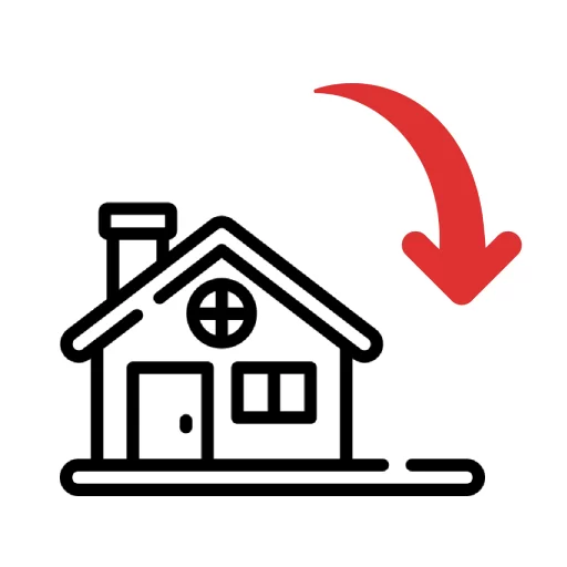 Right side of driveway