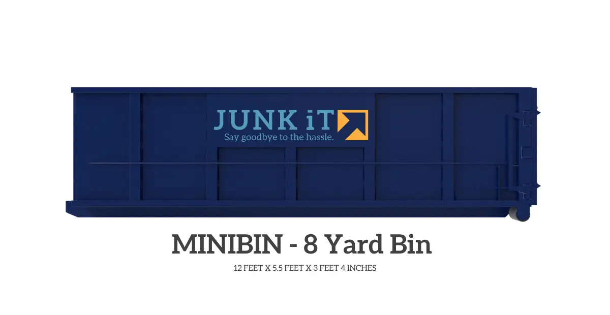 junk it mini 8 yard dumpster bin