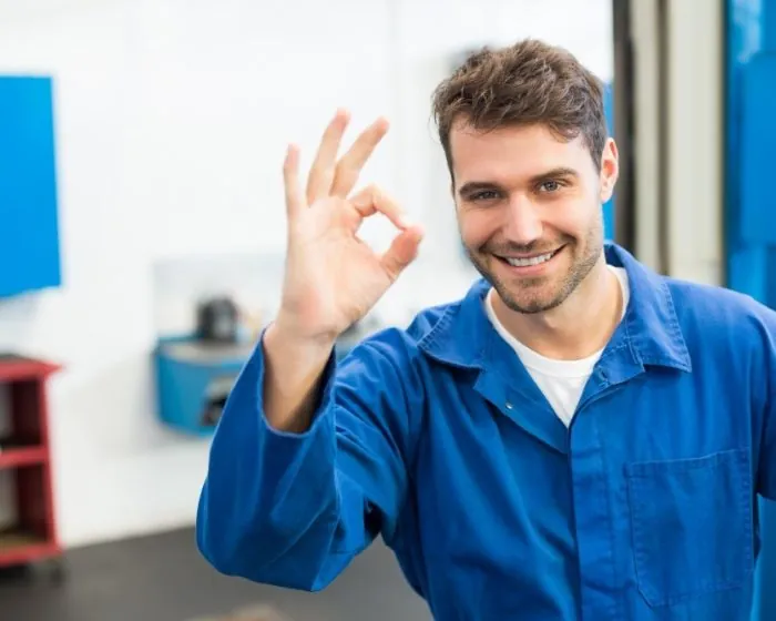 Man doing an okay sign, ready to help you with reliable garbage bin rental in Vancouver for all your waste disposal needs